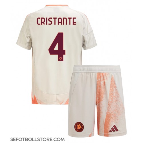 AS Roma Bryan Cristante #4 Replika babykläder Bortaställ Barn 2024-25 Kortärmad (+ korta byxor)